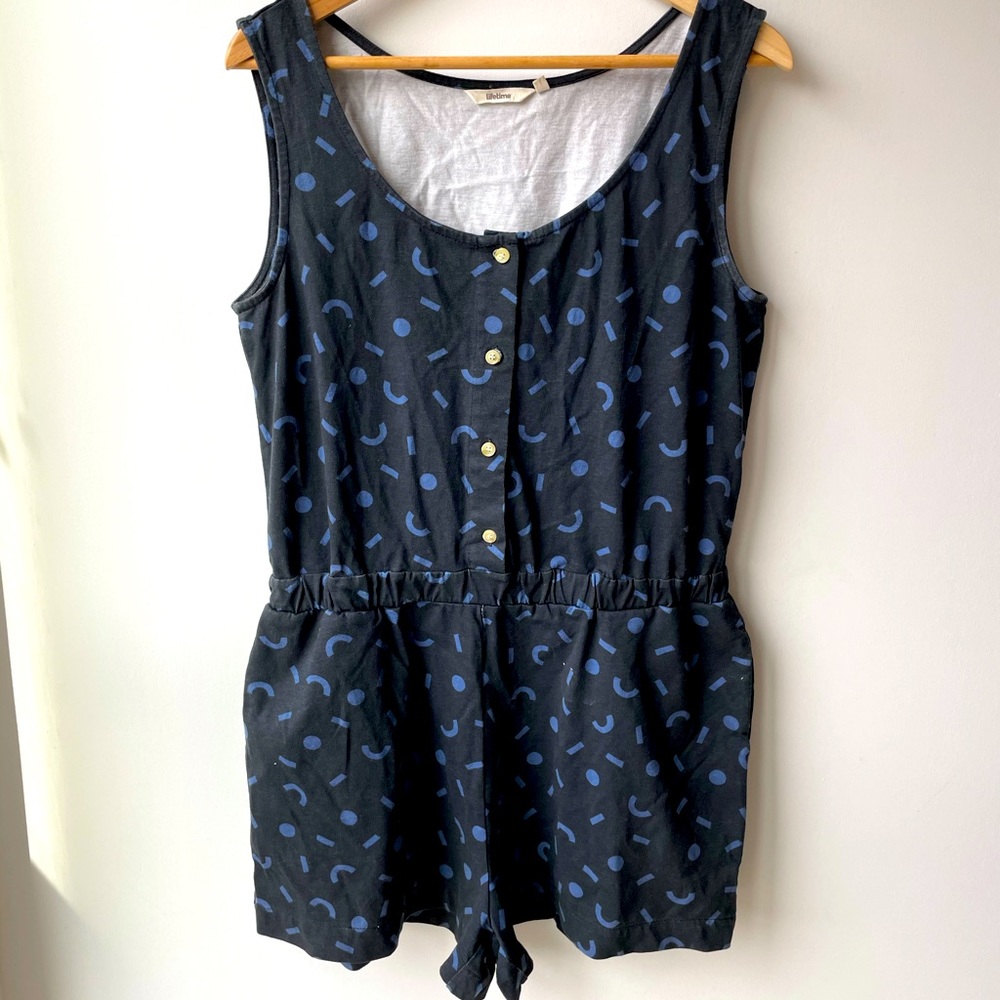 Navy Romper